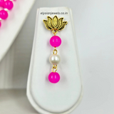 Three layer Pink Beads Necklace