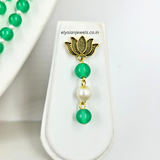 Three layer Pastel Green Beads Necklace