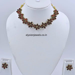 Maroon Kundan Necklace