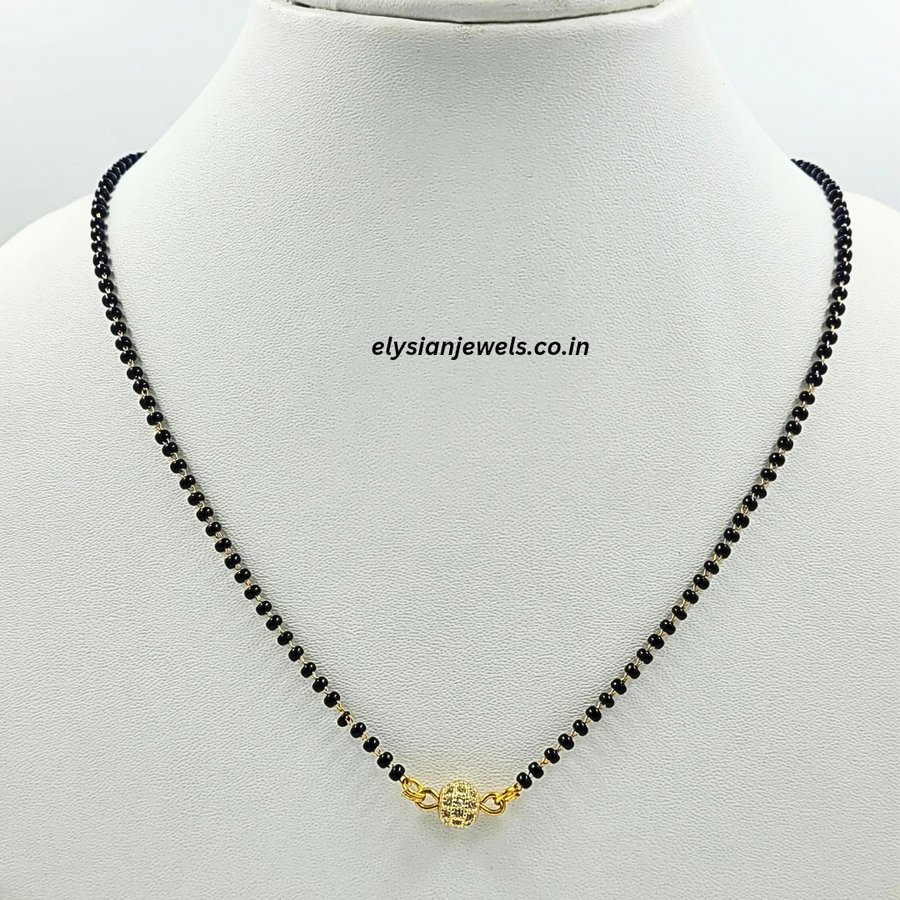 A D stone Golden Bead Mangalsutra