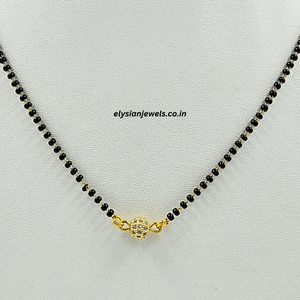 A D stone Golden Bead Mangalsutra