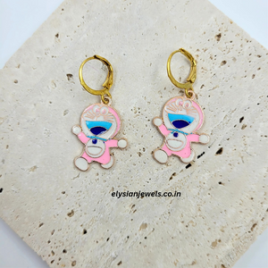 Pink Doraemon Charm Kids Earring