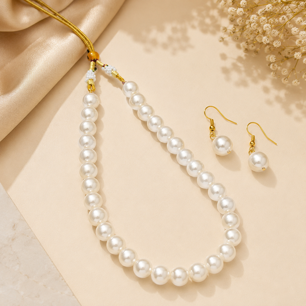 12mm Pearl Beads Necklace