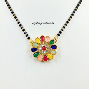 Multicolour Kundan Mangalsutra