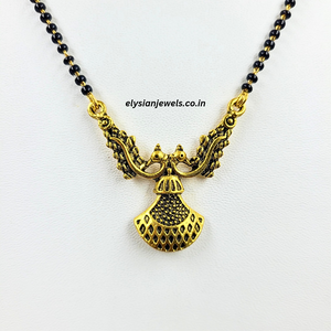 Peacock Design Antique Pendant Mangalsutra