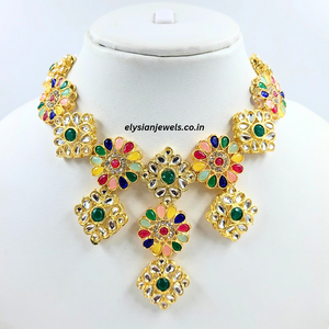 Multicolour Kundan Necklace