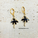 Black Ballet Dancer Charm Kids Earring