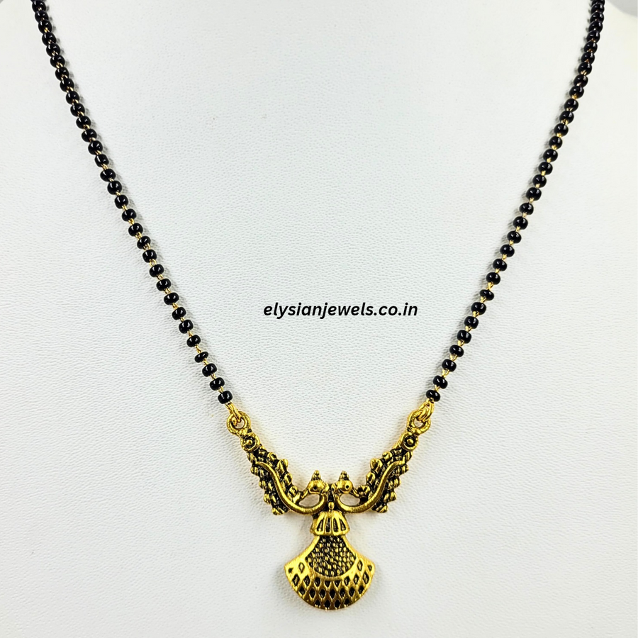 Peacock Design Antique Pendant Mangalsutra