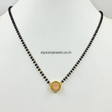 Pastel Pink AD Kundan Mangalsutra