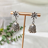 Silver Colour Beads With 18 Mango Shape Silver Charms Oxidized Necklace