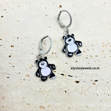 Black Cute Taddy Bear Charm Kids Earring