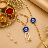 Pearls, Chain With Evil eye Bhaiya Bhabhi Rakhi