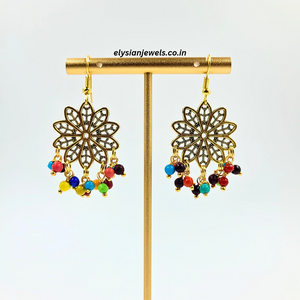 Multicolour Beads Antique Earring