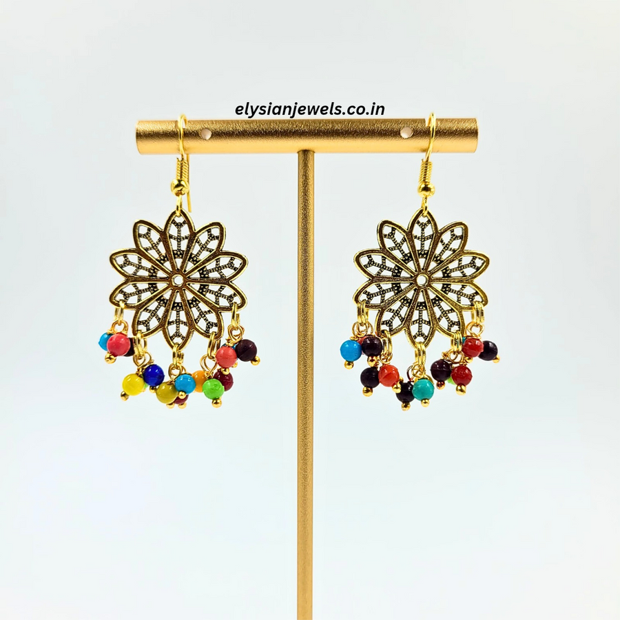 Multicolour Beads Antique Earring