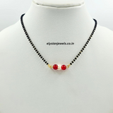 Red Bead With Seed Beads Mangalsutra