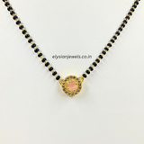 Pastel Pink AD Kundan Mangalsutra