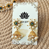 Pearl Beads With Peacock Kundan Flower Necklace set