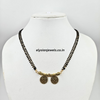 Flower Shape Charm With Antique Beads Marathi mangalsutra