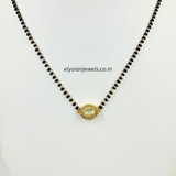 Pastel Green AD Kundan Mangalsutra