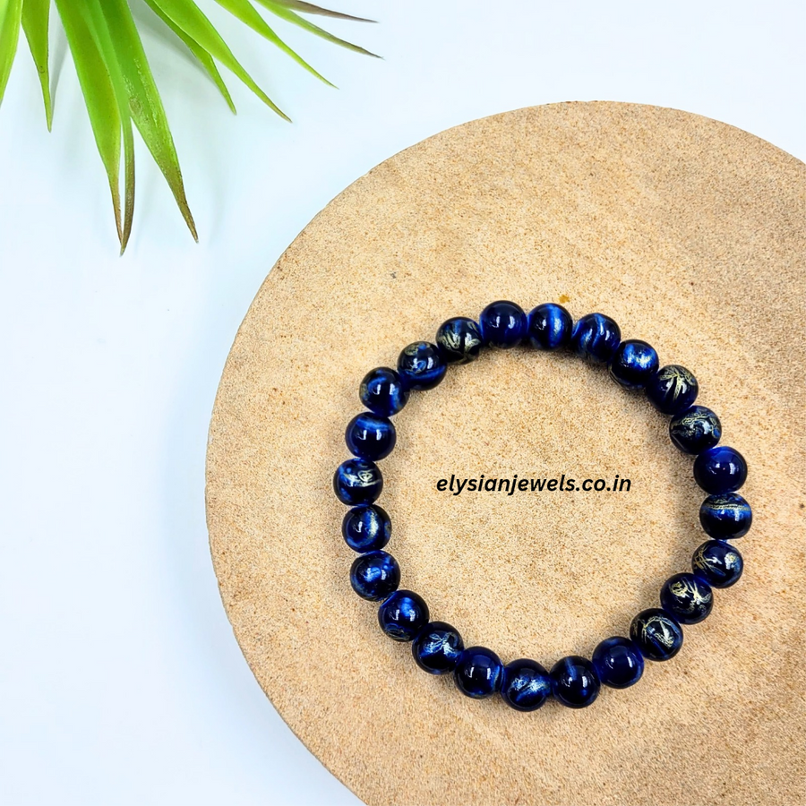 Blue Marble Beads Bracelet