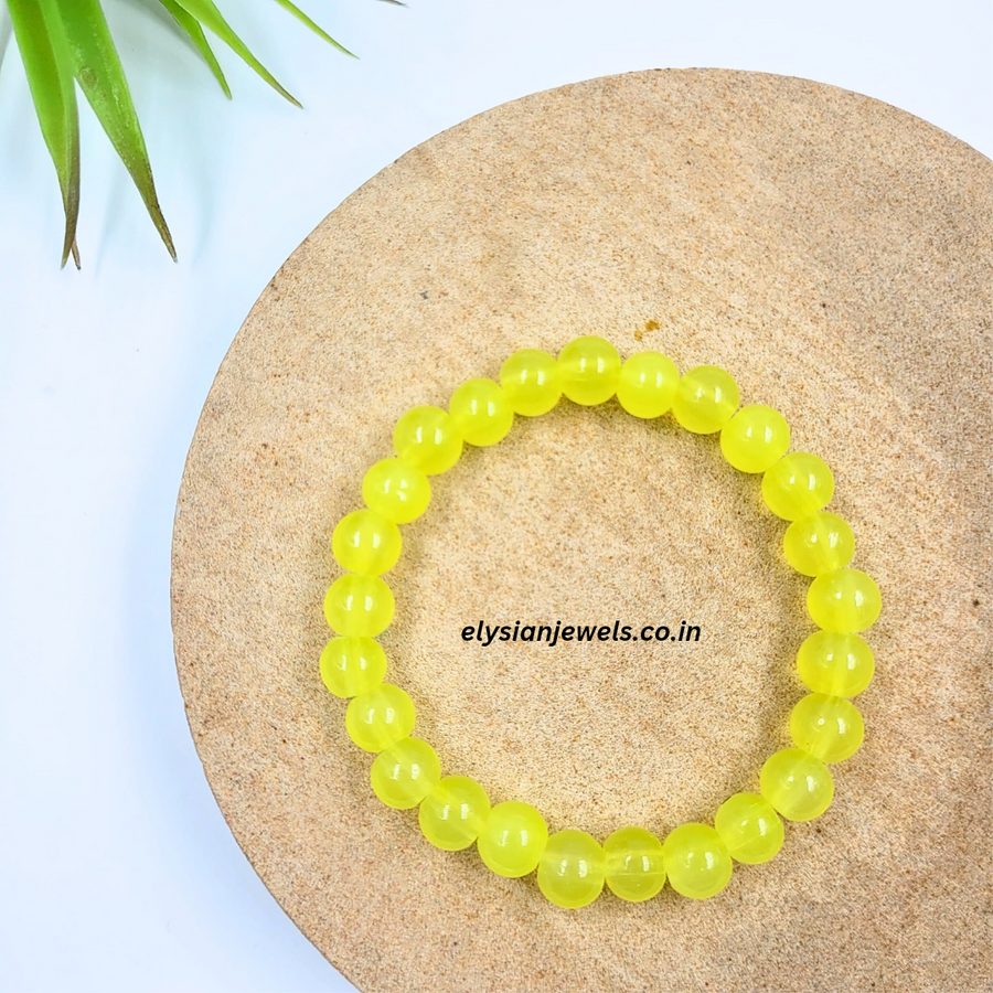 Yellow Jelly Beads Bracelet