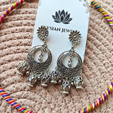 Colourful Hasli With Peacock Design Oxidized Pendant Necklace