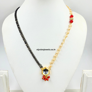 Ganthan Mala With Hexagon Kundan Mangalsutra