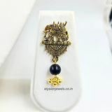Black Beads with Doli Antique Pendant Necklace