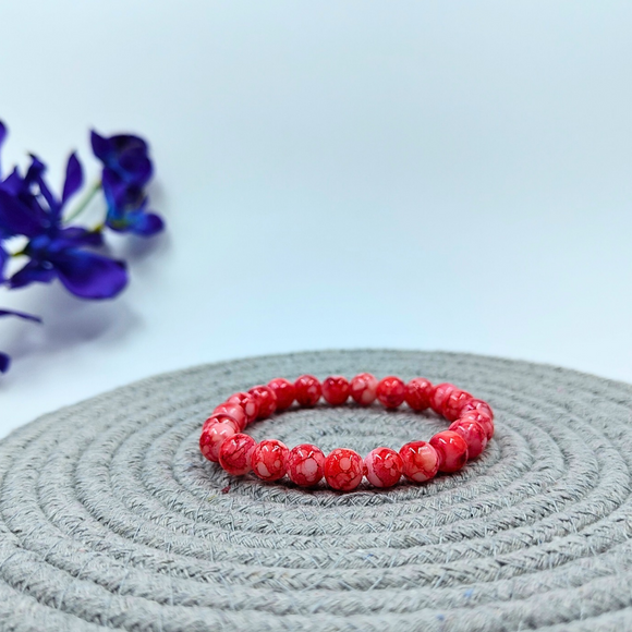 8mm Marble Beads Bracelet