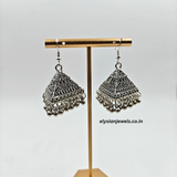 Triangle Shape Jhumka With CCB Beads Oxidized Earring