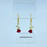 Red Rose Charm Kids Earring